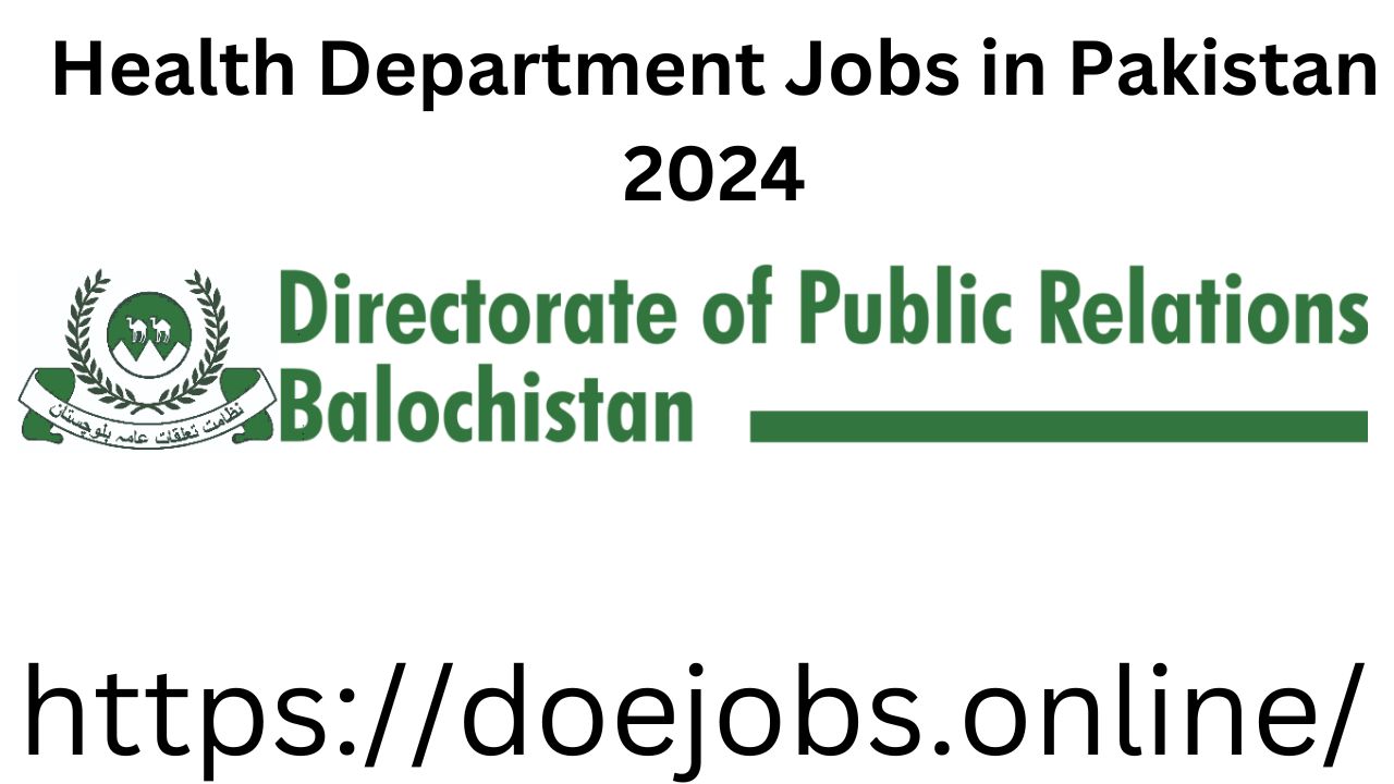 Health Department Jobs in Pakistan 2024